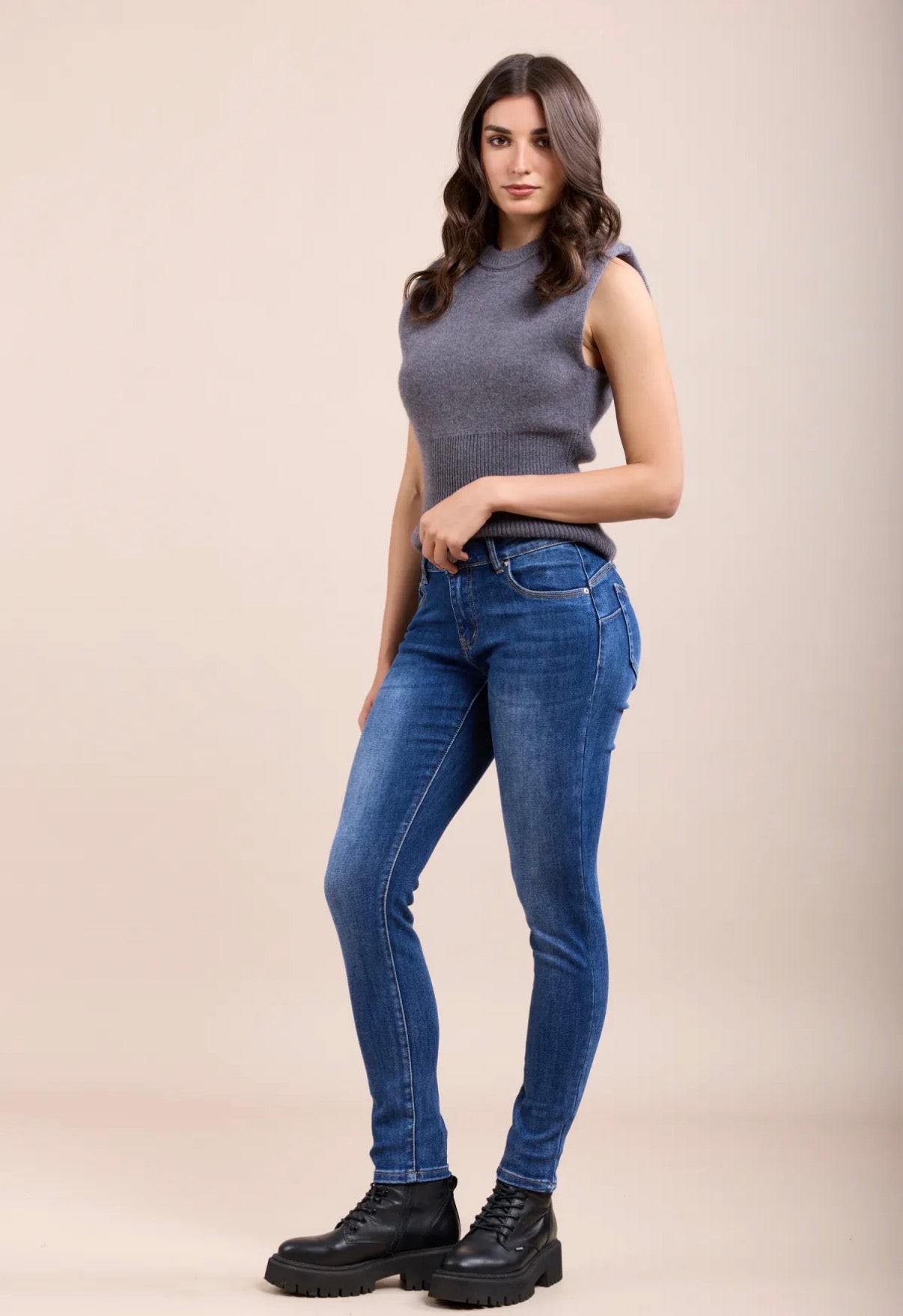 Toxik Jogg Jeans Push-up  | Fall wash Blauw