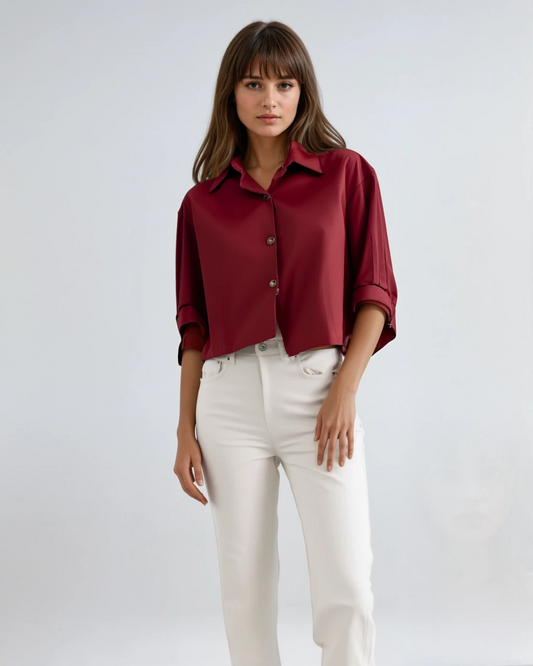 Korte trenchcoat | Bordeau