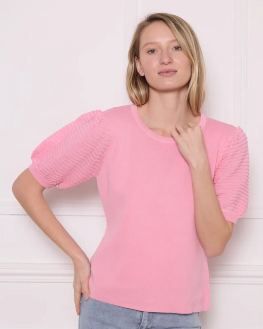 Ribble mouw truitje I Roze