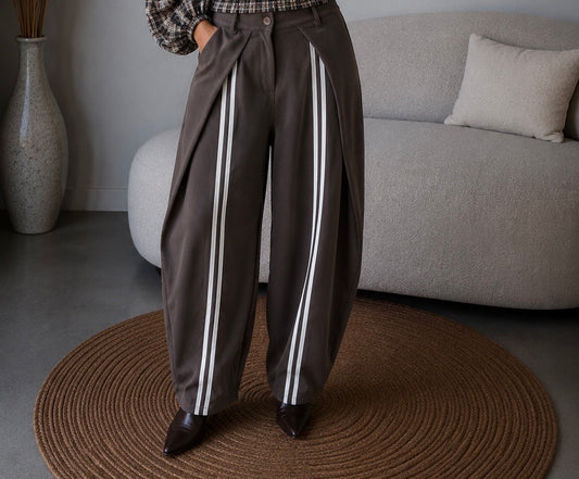 Broek Anna streep | Bruin