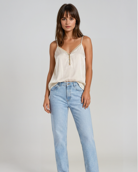 Top mouwloos Chique I Beige