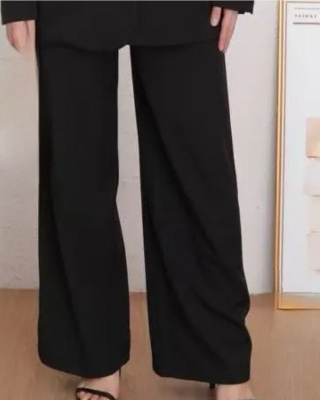 Wide-Leg Pantalon | Zwart