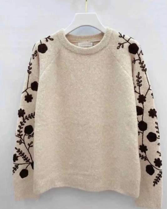 Trui Mouw Print | Bruin