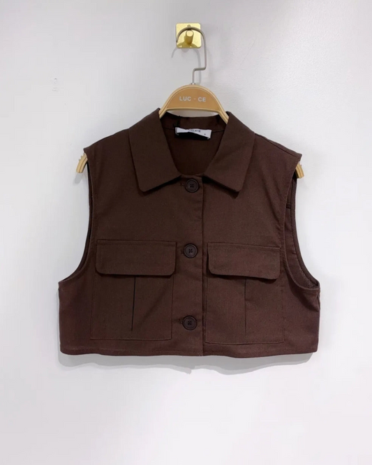 Gilet Luc-ce | Bruin