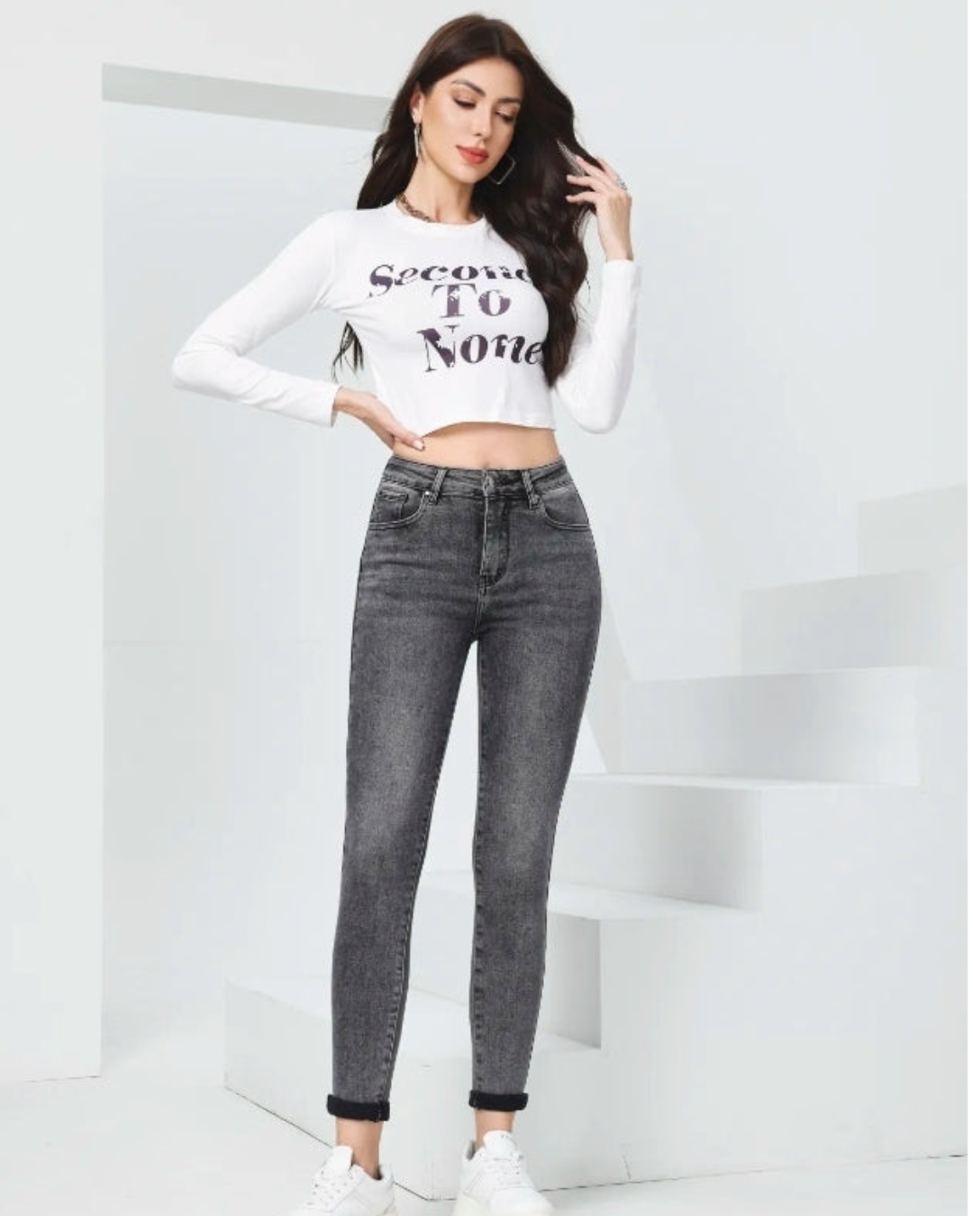 Hello miss Slim fit | Grijs