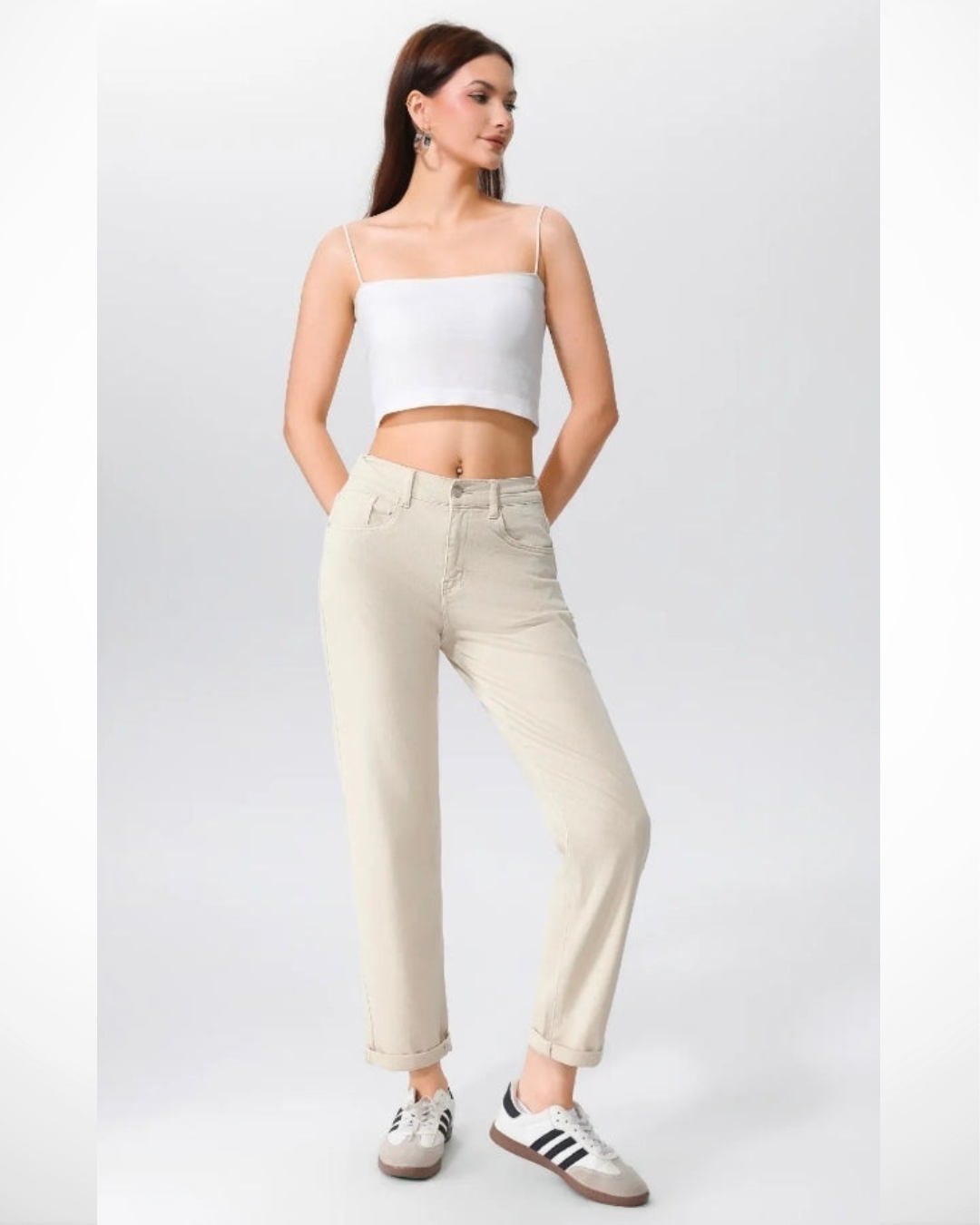 Mom-Fit | Beige
