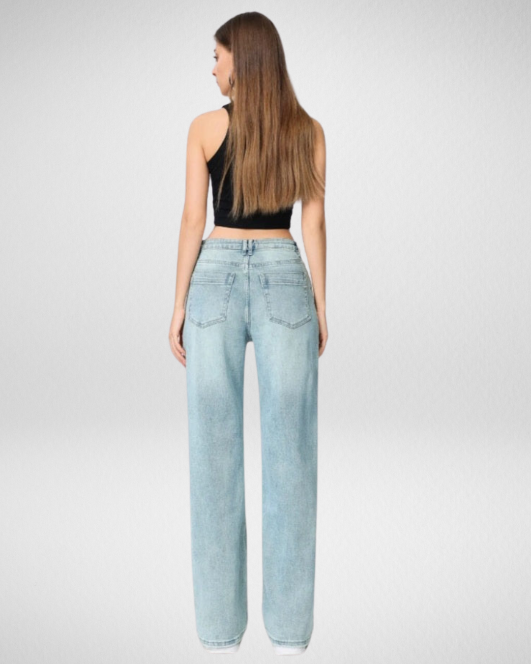 Hello miss Wide-Leg | dubbel zak Licht blauw