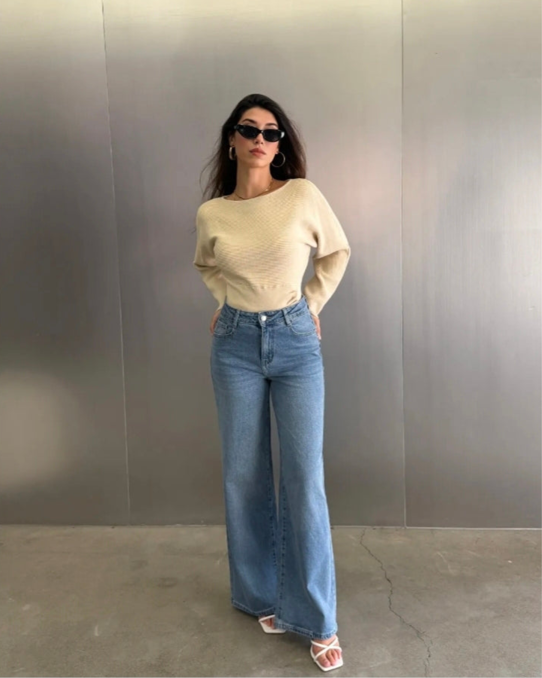 Wide-Leg + Size | Blauw