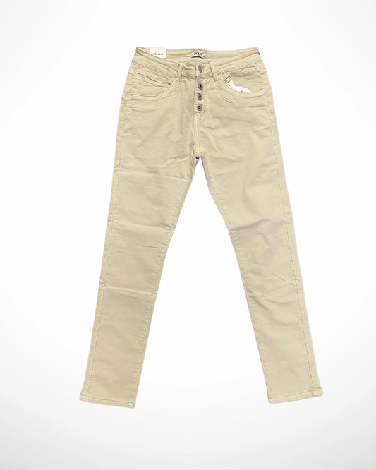 Comfy Jog Jeans | Beige