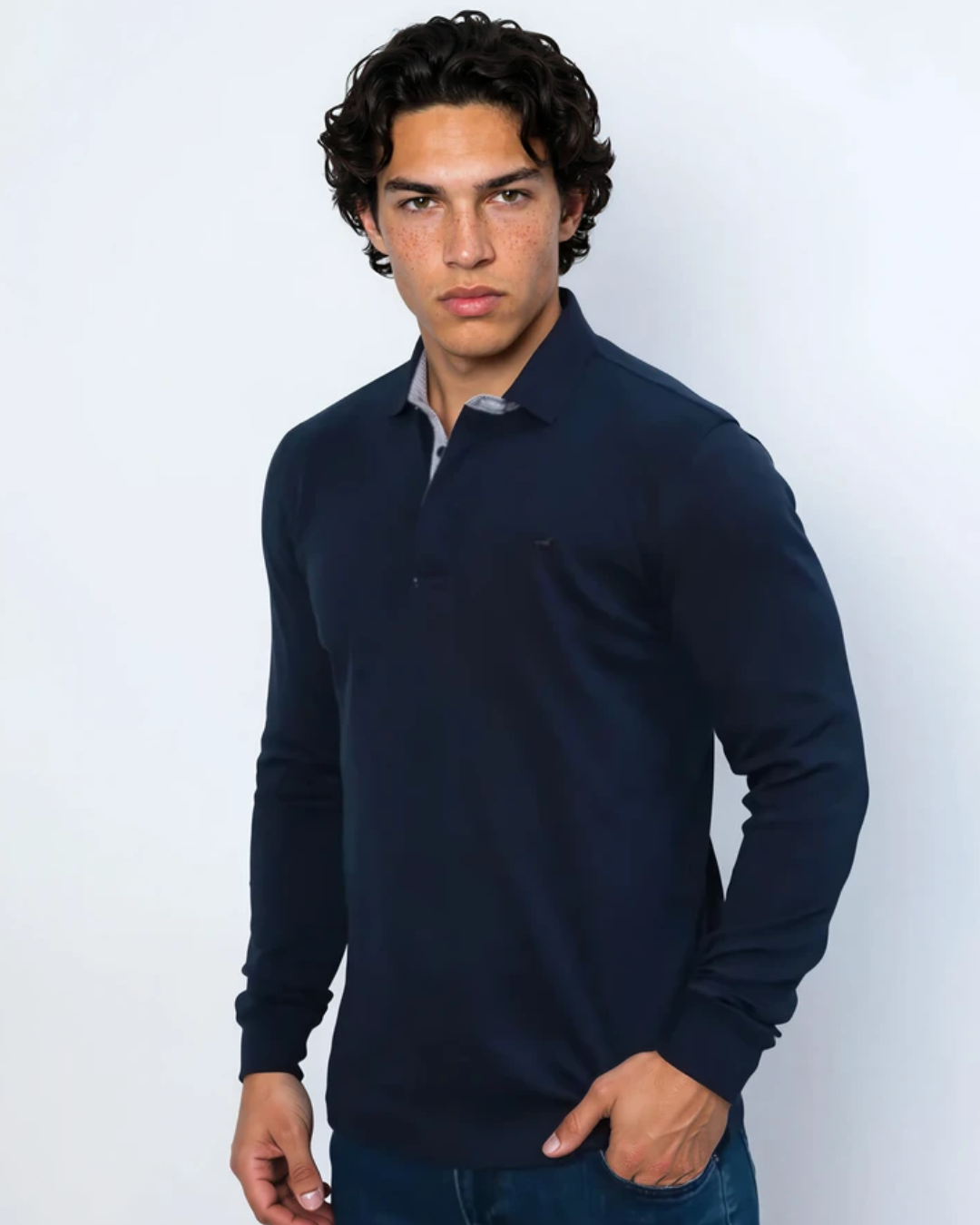 Polo Lange mouw| Navy