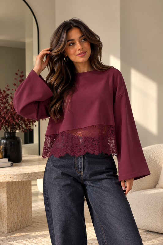 Longsleeve Kant | Bordeaux