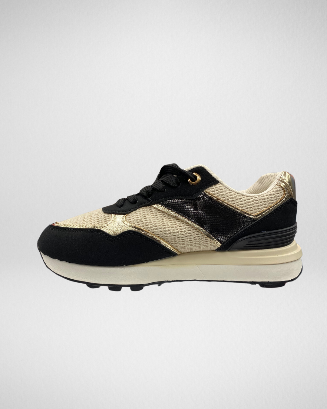 Sneaker I Zwart/Beige
