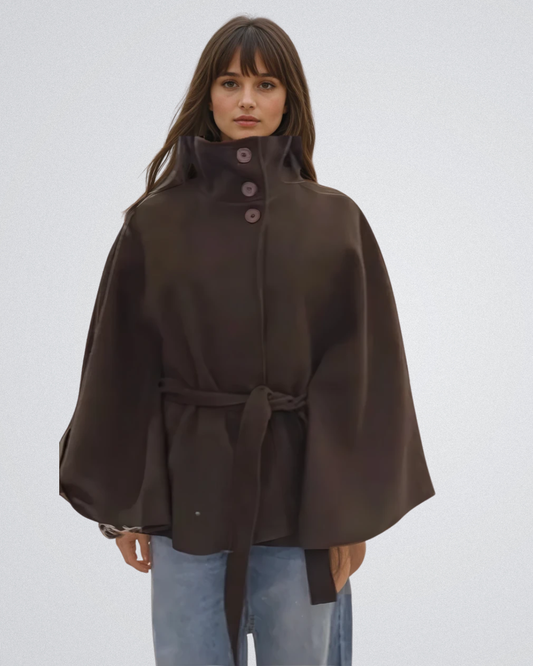 Poncho Col hals | Bruin