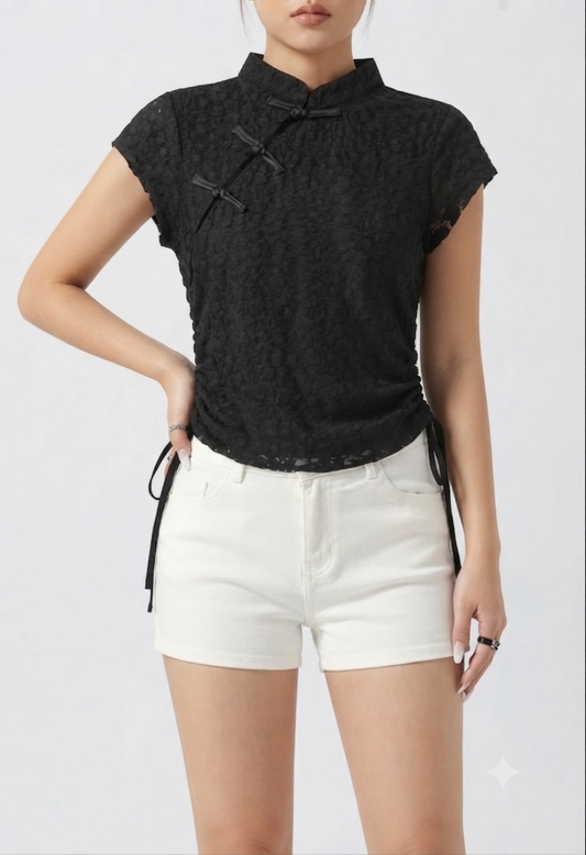 Top alcudia | Zwart