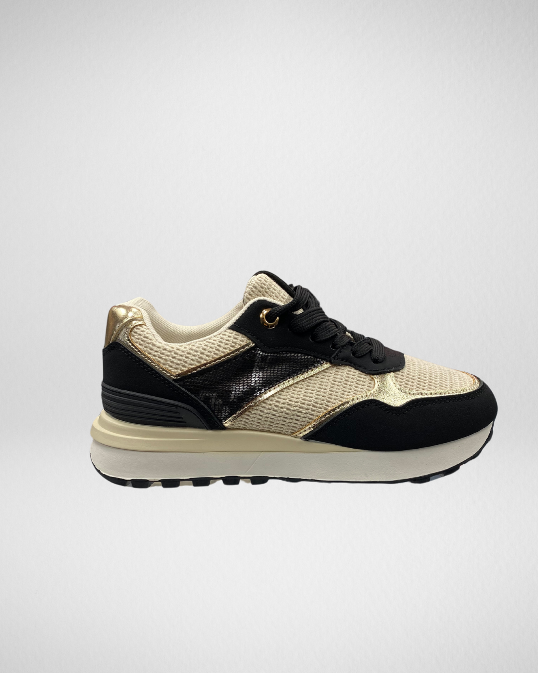 Sneaker I Zwart/Beige