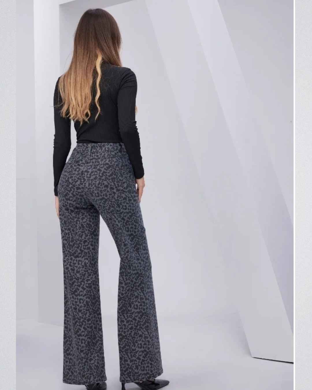 Wide-Leg Leopard print | Grijs