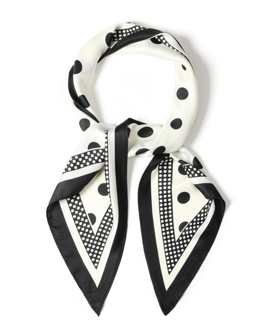 Zomer Sjaals stippen | Wit/zwart