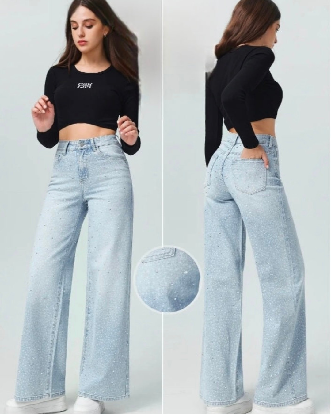 Wide-Leg New Strass| Summer wash