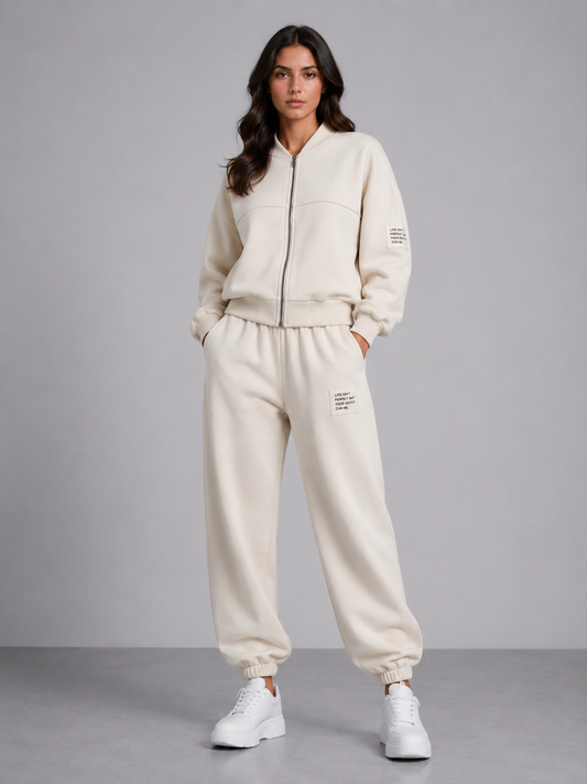 Comfy set badge Vest I Beige