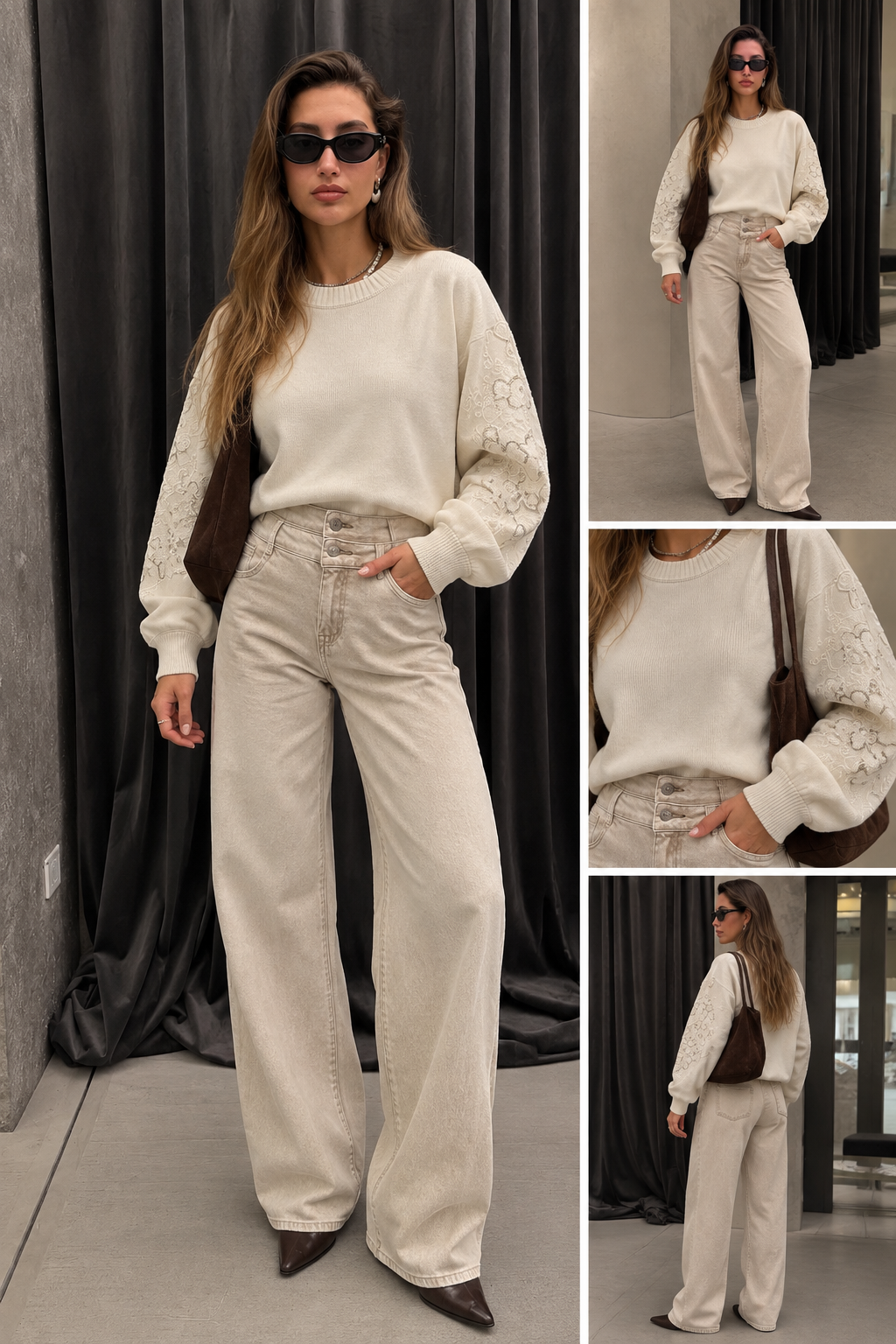 Truitje glittermouw I Beige