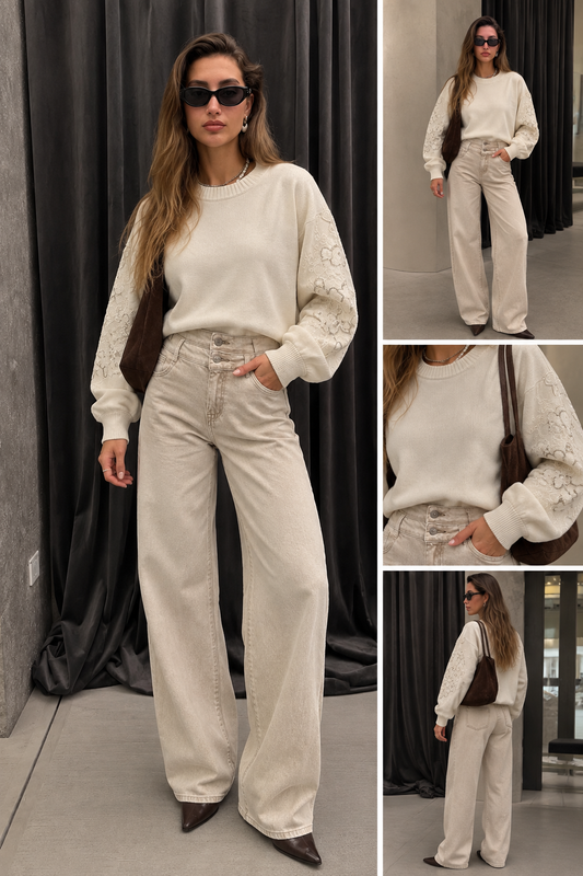 Truitje glittermouw I Beige