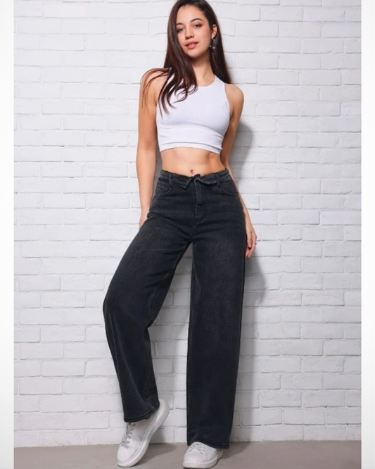 Hello-miss Barrel Jeans | Antraciet