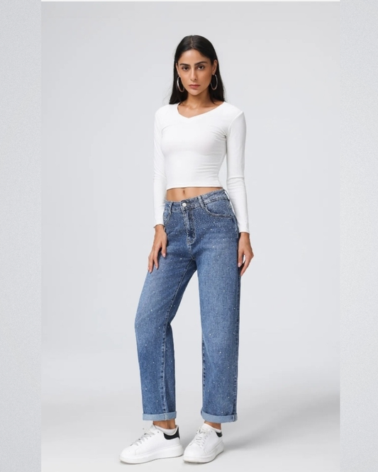 Ballons Jeans | Strass steentjes