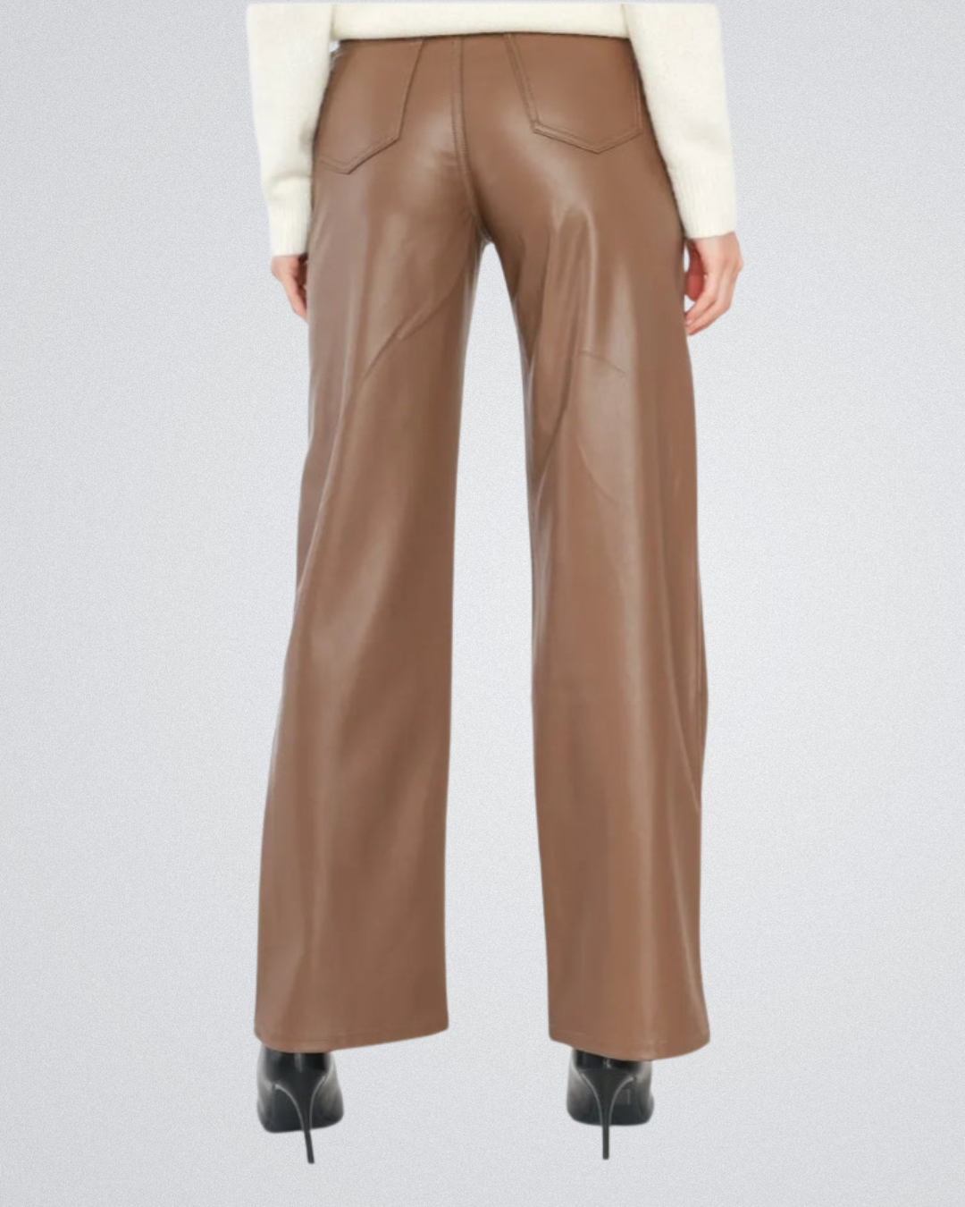 Wide-Leg Leather look | Taupe