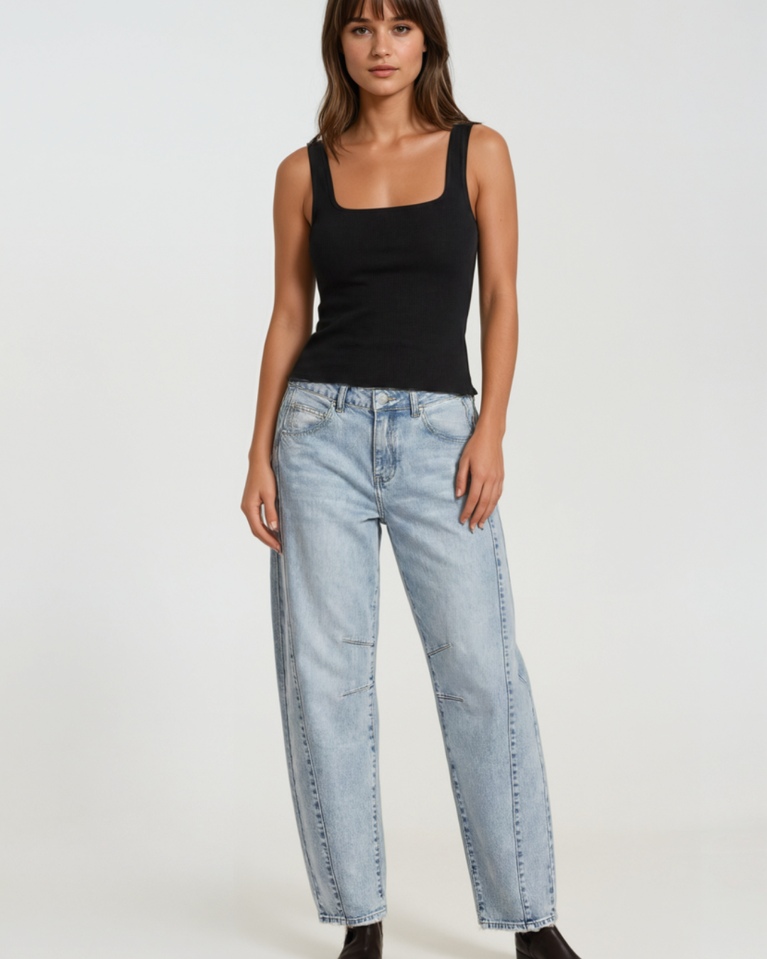 Barrel jeans Queen Hearts I Blauw