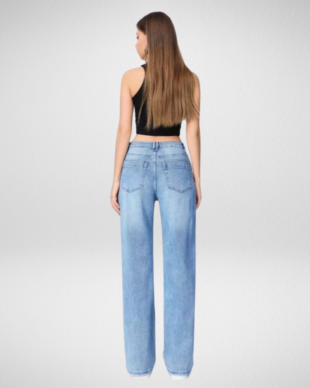 Hello miss Wide-Leg | dubbel zak Blauw