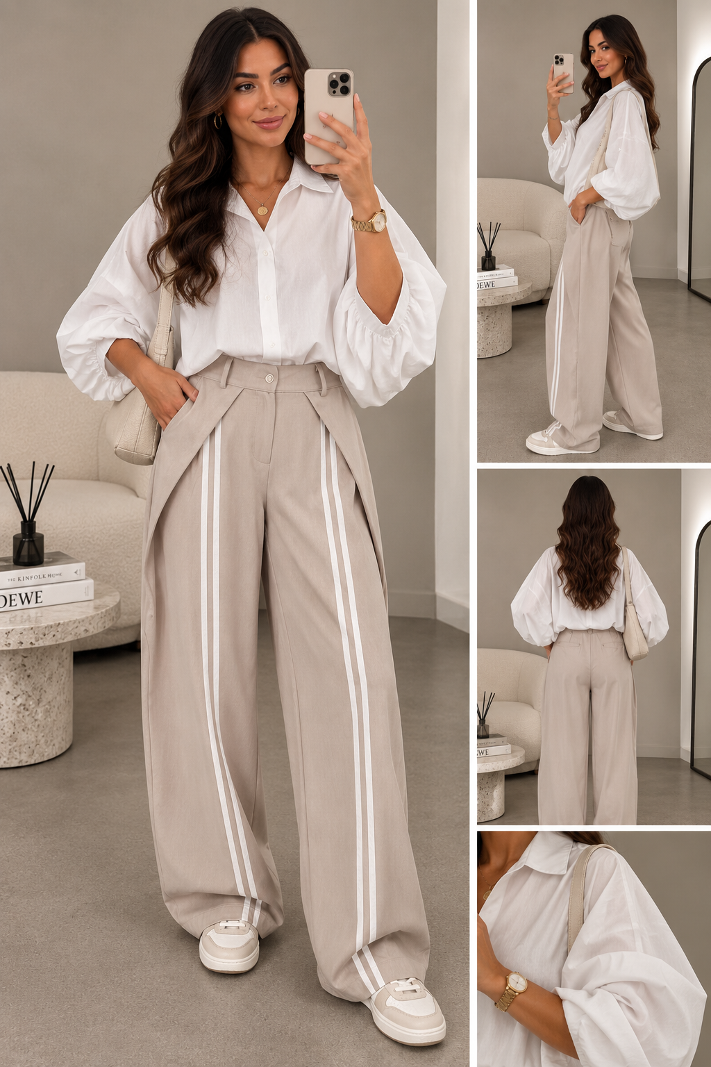 Barrel Anna streep | Beige