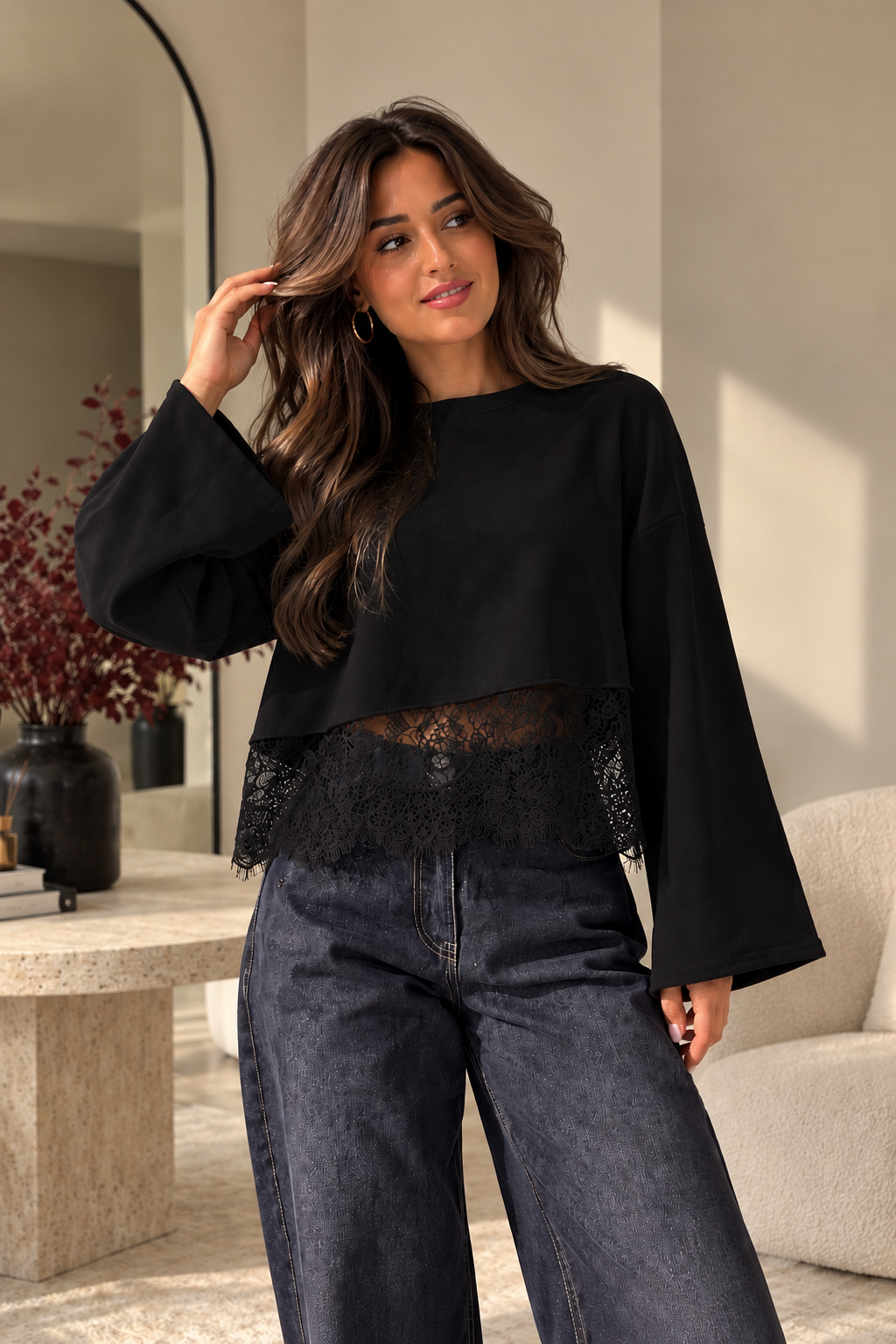Longsleeve Kant | Zwart