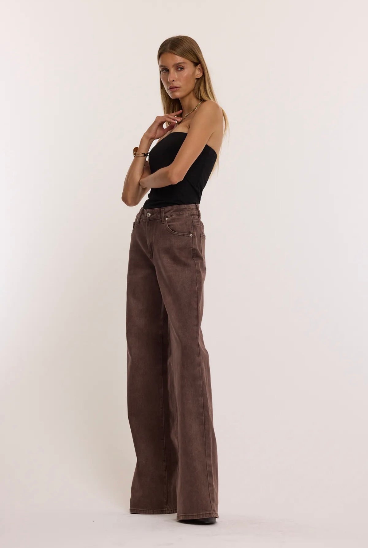 Isabella Wide-Straight-Leg | Bordeaux/Bruin TALL