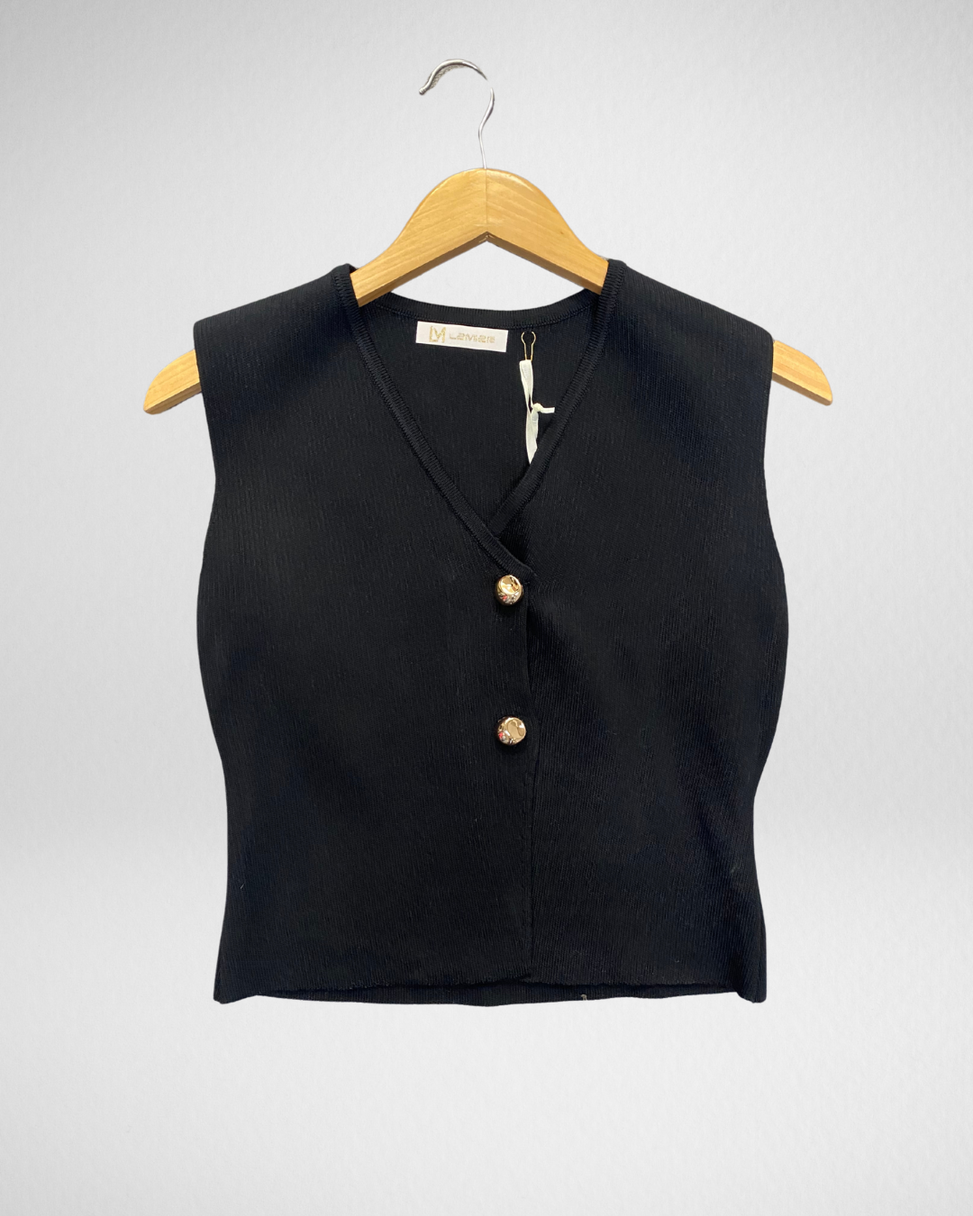 Gilet vest korte mouw I Zwart