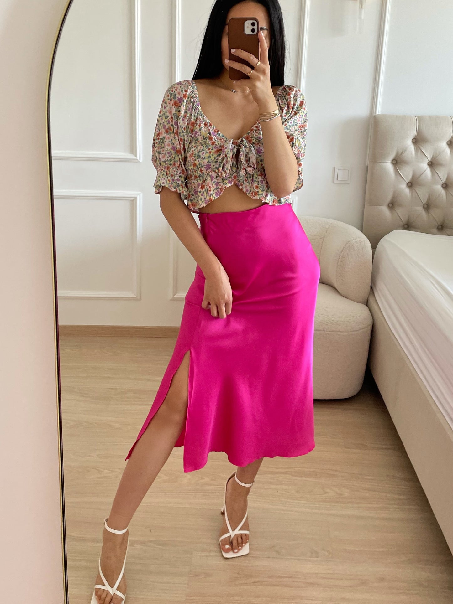 Rok Satijn I Fuchsia