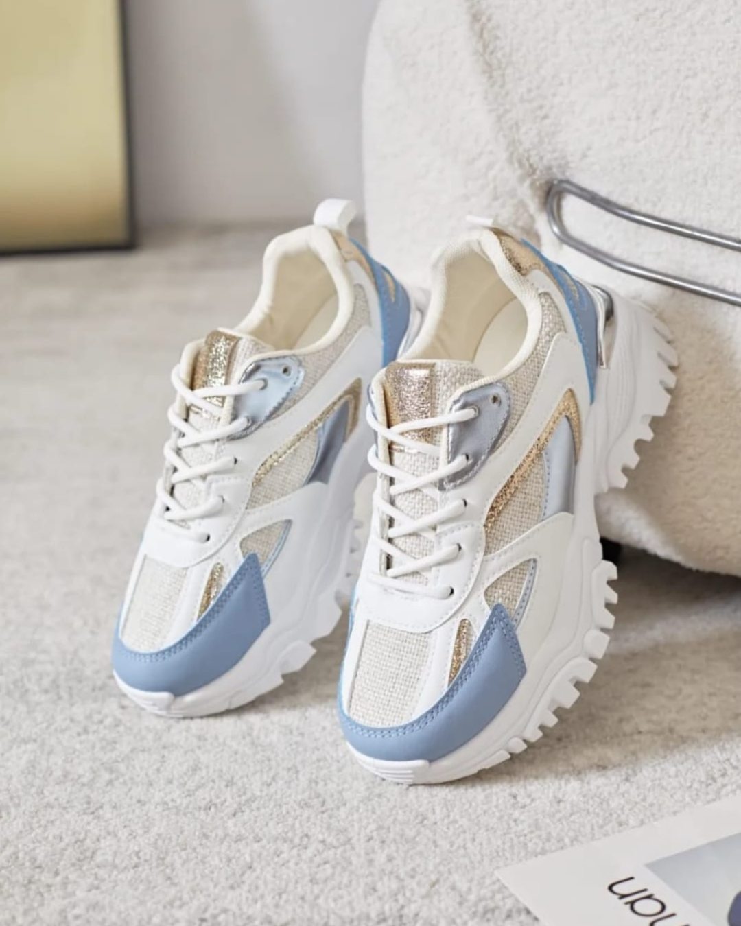 Sneakers I Blauw/Beige