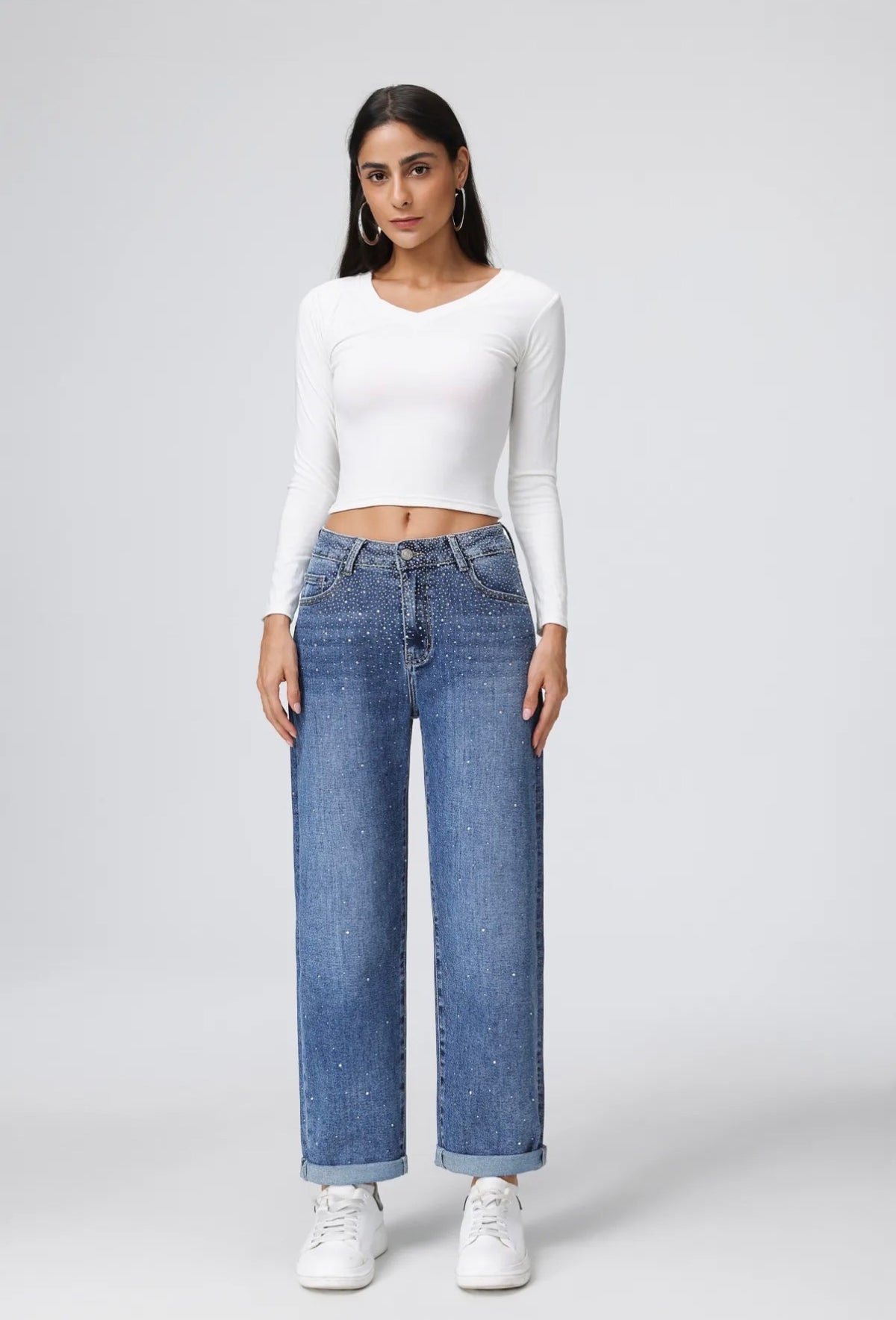 Balloon Jeans | Strass Fall wash