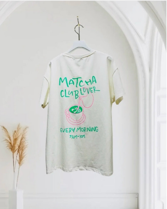 T-shirt Matcha clublover | Wit