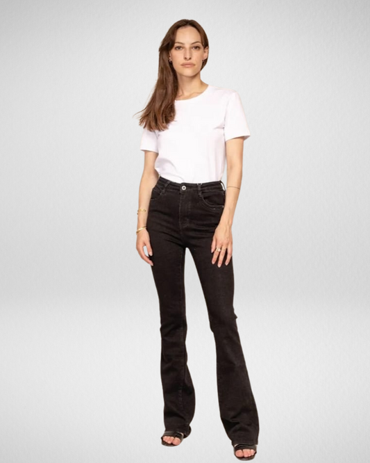Flaired Jeans I Zwart