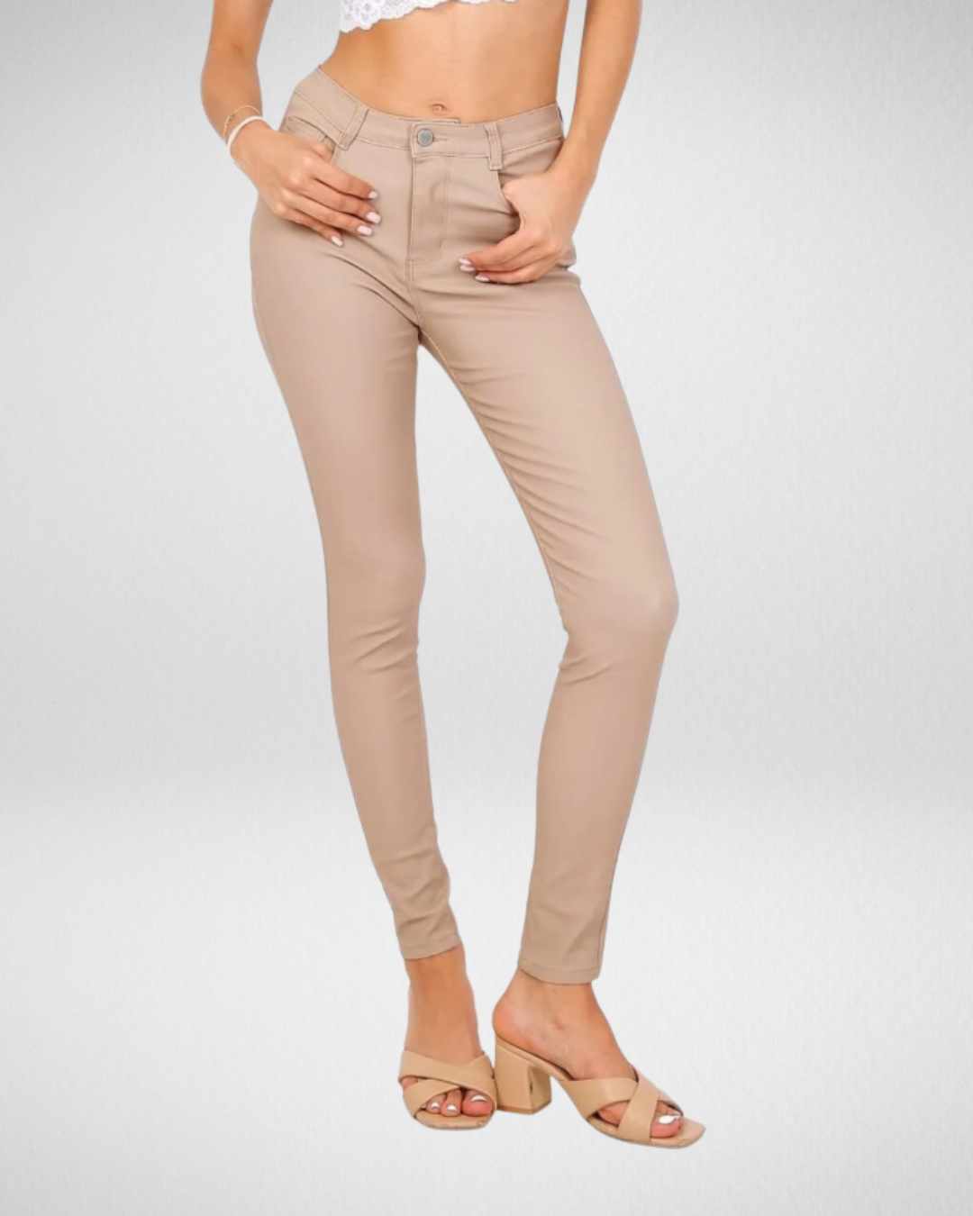 Leather Look Highwaist I Beirge