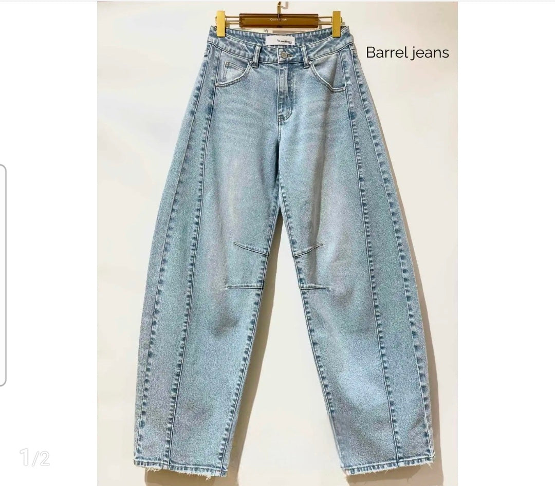 Barrel jeans Queen Hearts I Blauw