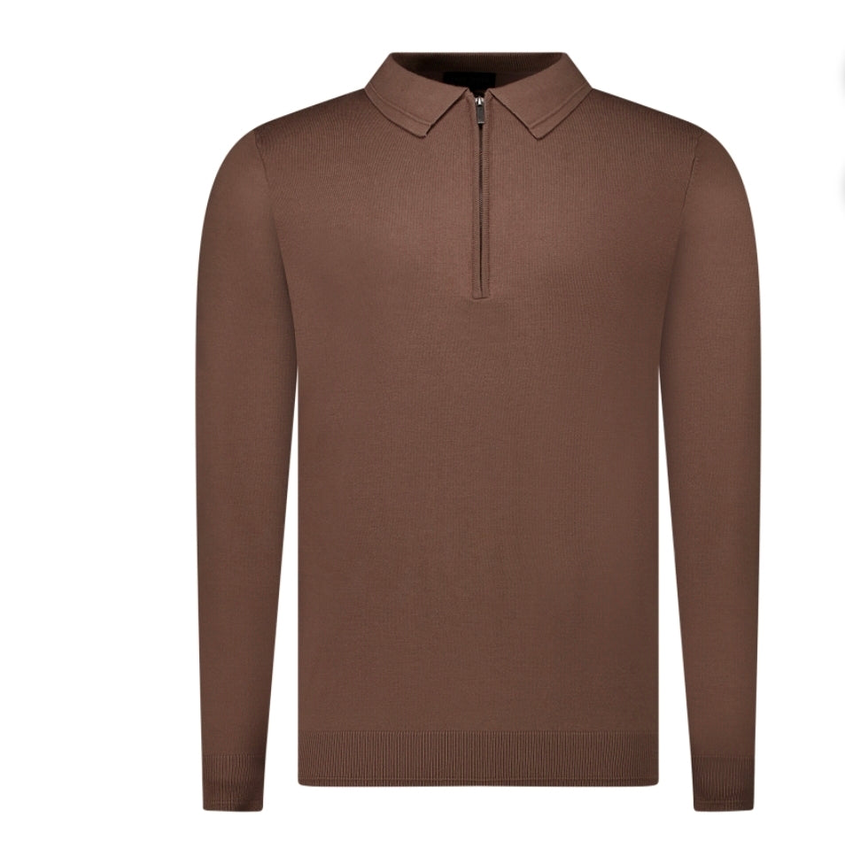 Heren Gyo Rits Polo | Licht Bruin