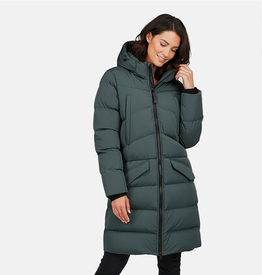 Dames Cars Winterjas Yelma | Groen / Bottle