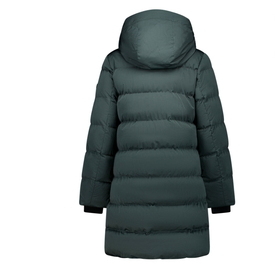 Dames Cars Winterjas Yelma | Groen / Bottle