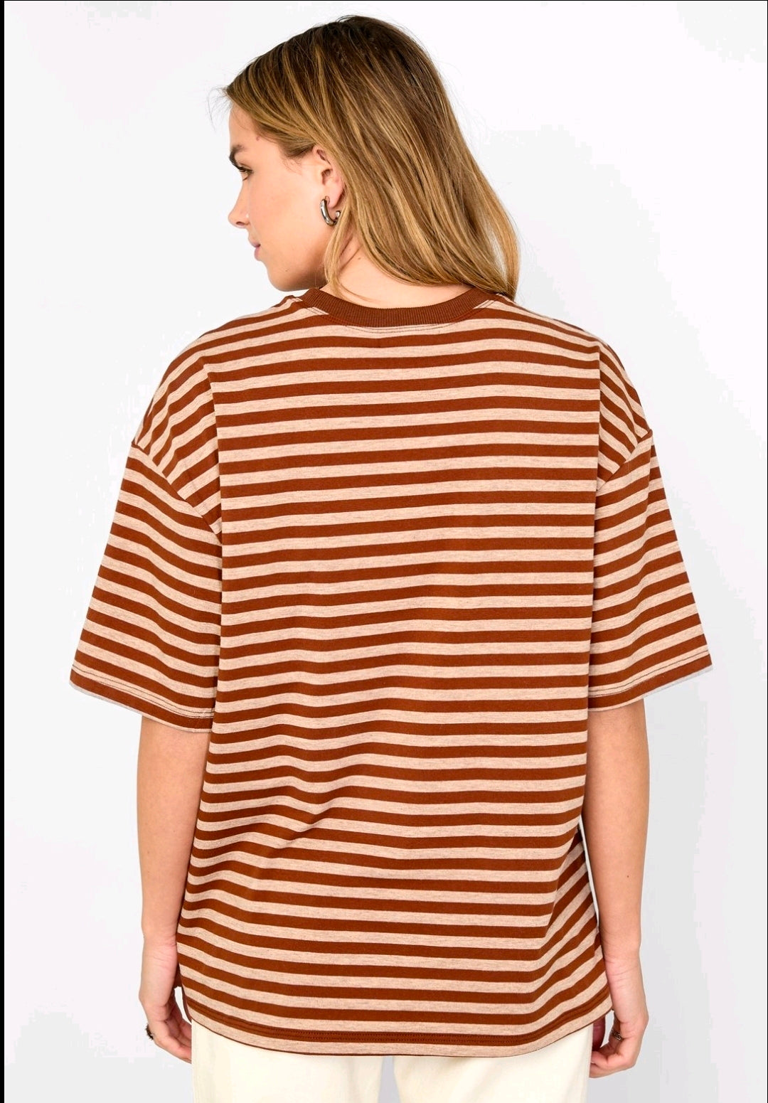 T-shirts Streep oversized | Rose
