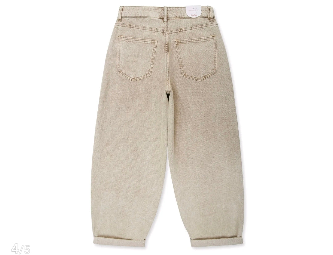 Barrel jeans Issabella | Beige