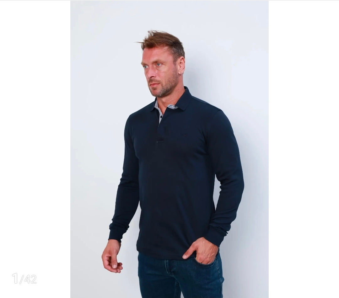 Polo Lange mouw| Navy