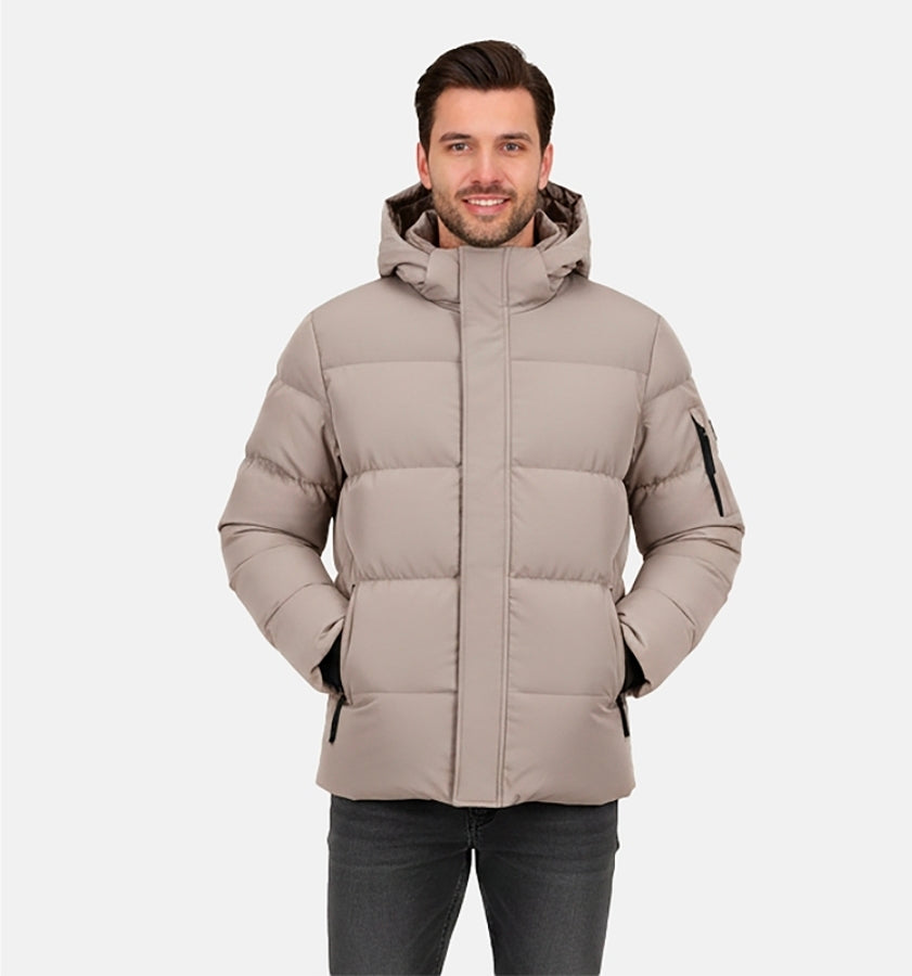 Heren Cars Winterjas Jaxham | Taupe/ Beige