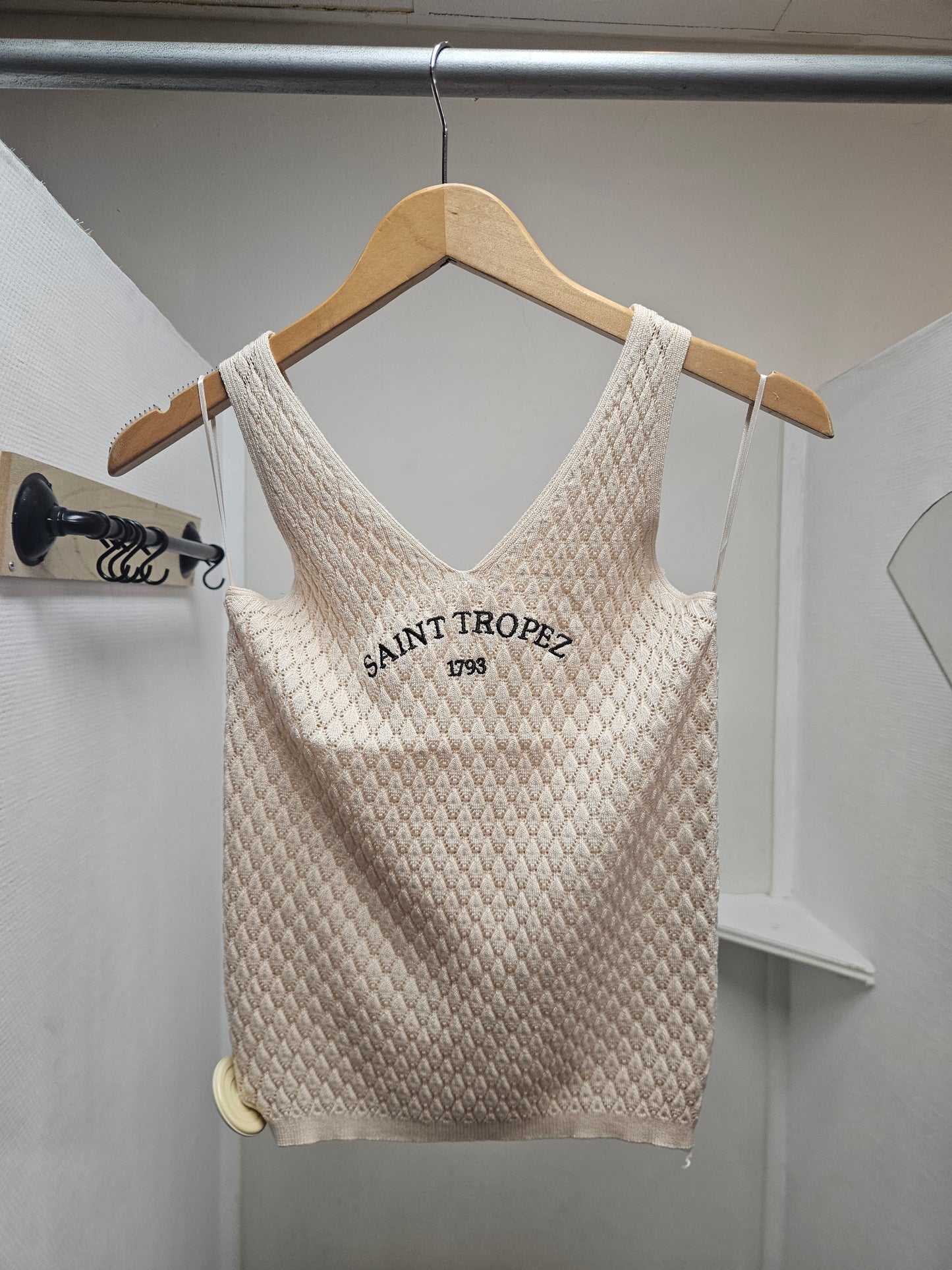 Hemdje Saint Tropez geweven |Beige/Bruin