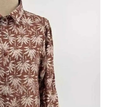Blouse Flamant New Print| Bruin